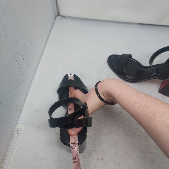 CHRISTIAN LOUBOUTIN Miss Sabina Black Ankle Strap Block Heel Sandal - Picture 6 of 11